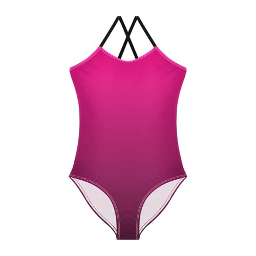 Red Black Gradient Bathing Suits for Girls Swimsuit Swimsuits One Piece Summer Beach Swimwear