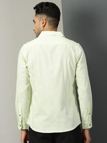 Image of Thomas Scott Men's | Solid | Full Sleeve | Regular Fit | 100% Cotton | Double Flap Pocket | Spread Collar | Casual Shirt
