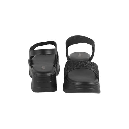 Image of Mochi Women Faux Leather Wedge Heel Fashion Sandal