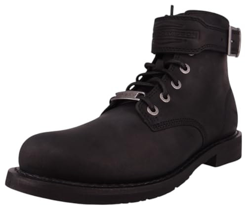 HARLEY-DAVIDSON Herren Vntgmoto Short Full Grain Leather Black Stiefel 44 EU