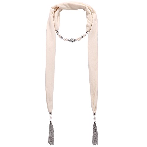 Lureme® epoca stile bohemien chiffon beige con