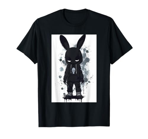 Gótico Bunny, linda y aterradora ropa emo, amante del conejo kawaii Camiseta