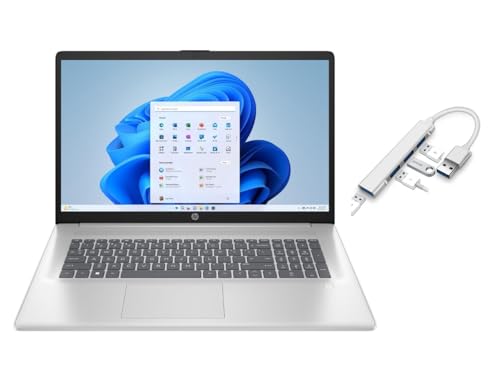 Hp 17.3インチ FHD ノートパソコン | Intel Core i3-N305プロセッサー | Intel UHD グラフィックス | 指紋リーダー | 8GB RAM | 512GB SSD | Windows 11 Home | USB 3.0