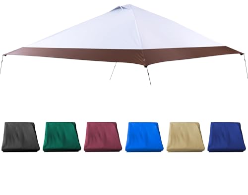 Vantco Brown 13x13 FT Replacement Canopy Cover with Air Vent Silver Coated