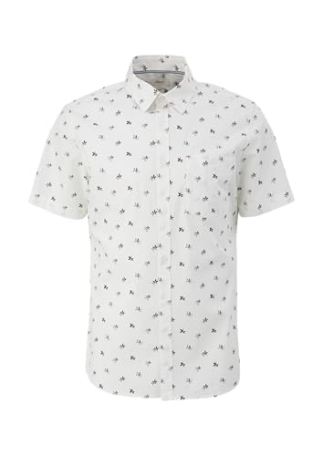 s.Oliver Herren Hemd Kurzarm, Weiß, 3XL