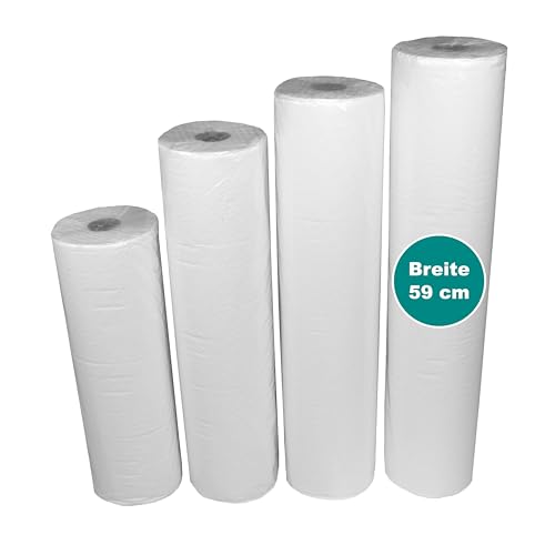 9 Ärzterollen/Ärztekrepp | 59 cm breit | weich und saugfähig | 2-lagig | Zellstoff | 50 Meter Länge | 139 Abrisse | Lieferumfang: 9 Rollen im Karton