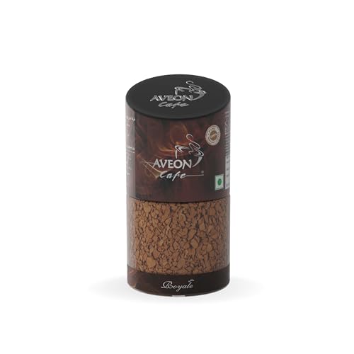 Image of Aveon Cafe Royale Instant Coffee - 50g Jar | Premium Freeze-Dried Coffee Blend | 100% Arabica & Robusta | Rich Aroma & Smooth Flavor | Quick Brew for Coffee Lovers