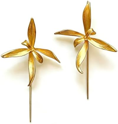 Handcrafted Designer Orchid Drop Earrings for Women, Lightweight ...
