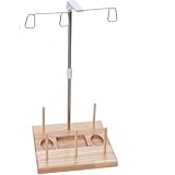 Fadenständer - Platzsparendes Design, Stickgarnhalter, Holz Nähmaschine Overlock Ständer | Spule Holzständer für Haushalt und Haushaltsnähmaschine