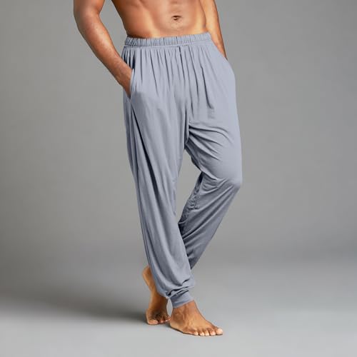 Mens Pajama Pants Soft Buffalo Plaid Pj Pants Light Jogger Lounge Pant Relaxed Fit Pj Bottoms Sleepwear with Pockets3