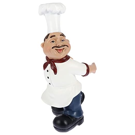 Cabilock Matlagning Kock Figur Vin Display Rack Kök Figur Samlarobjekt För Restaurang Cafe Kök Vin Innehavare