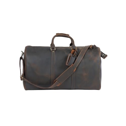 Men's Genuine Leather Travel Bag Multifunctional Business Shoulder Bag Men's Large Capacity Luggage Bag Vintage Handbag