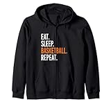 Photo Gallery maglietta divertente per amanti del basket "eat sleep basketball repeat" felpa con cappuccio Photo Gallery maglietta divertente per amanti del basket "eat sleep basketball repeat" felpa con cappuccio