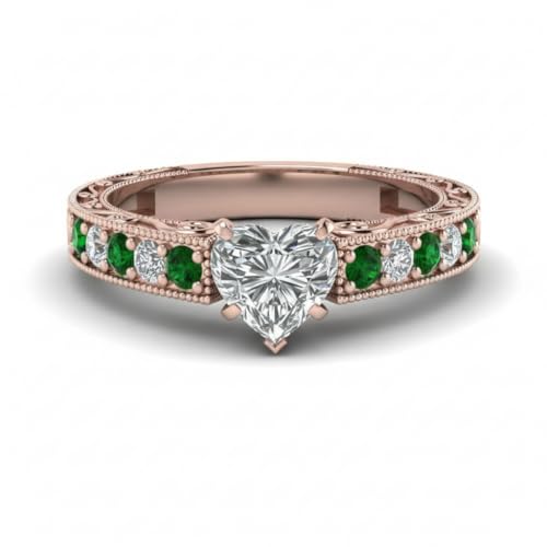 Bagues de fiançailles vintage et diamant gravé pour femme chic