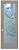 Frosted Glass Interior Door - High Seas - 3D Enhanced Clear - Oceanic - 30" x 84" - Knob on Left - Pull Open - Alder Clear