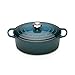 Le Creuset Signature Cocotte en Fonte Émaillée avec Couvercle, Ovale, 27 cm, 4.1 L, Deep Teal, 21178276422430