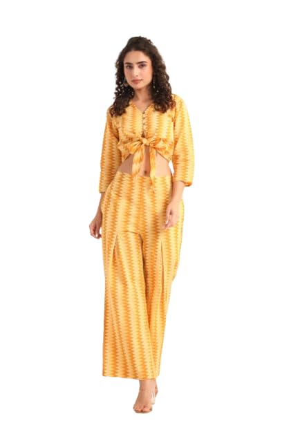 jisora Women's Pure Cotton Yellow Co-ord Set-picture-13
