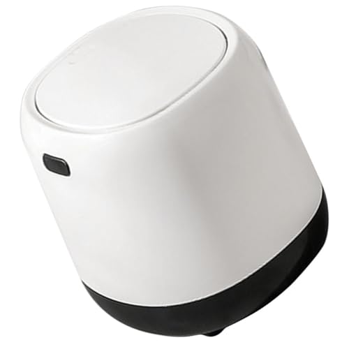 Mini caneca de basura con tapa para escritorio, compacta