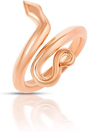 Cobra Snake Ring | Stylish Retro Long Spiral Snake Serpent Antique Opening Unisex Finger Rings/Steampunk Snake Animal Ring for Men & Women