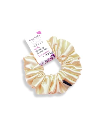 Image of Satin Scrunchies Hair Bands for Women | No-Damage Elastic Hair Ties for Ponytails & Buns | Fluffy & Stylish Rubber Bands | Large Size | Pack of 5