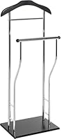 HAKU Herrendiener chrom Schlafzimmer schwarz stiller Diener MDF, Metall - Maße: B 45 x H 110 x T 30 cm, Style: Modern