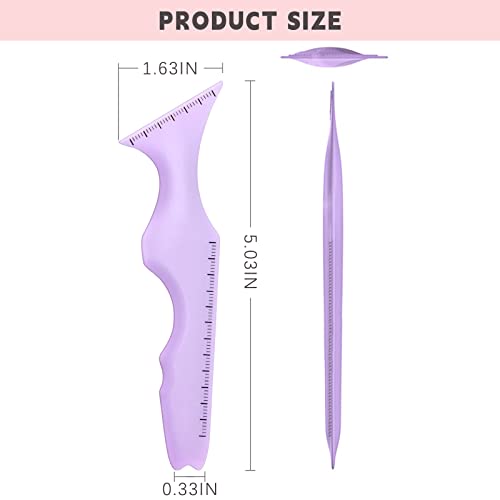 Hosaily 2Pcs 5 In1 Eyeliner Stencils Silicone Winged Tip Eyeliner Aid Eyebrow Pencil Stencils Multi-Purpose Eye Makeup Tool For Winged Eyeliner, Defined Eyebrow, Eyelash, Face Contour And Lip Line #TOP6