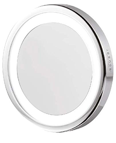 Issage - MIR.LED.SUN5 Espejo Magnificador con Ventosa x5 para Maquillaje con Luz LED. Espejo X5 con Ventosa. Maquillaje Alta Definición Profesional Espejo Cosmético Simple y Elegante Cover