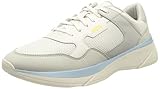BOSS Herren Dean Runn Hybrid-Sneakers aus gebondetem Leder und Mesh Hellgrau 42 Größe 42