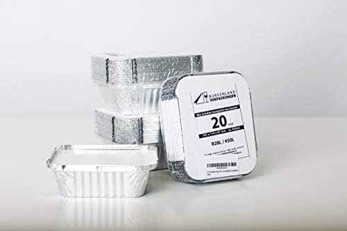 Alu-Servierschale Aluschale eckig 250ml inklusiv Deckel, 20 Stk Alu-Servierschale Aluschale eckig 250ml inklusiv Deckel, 20 Stk