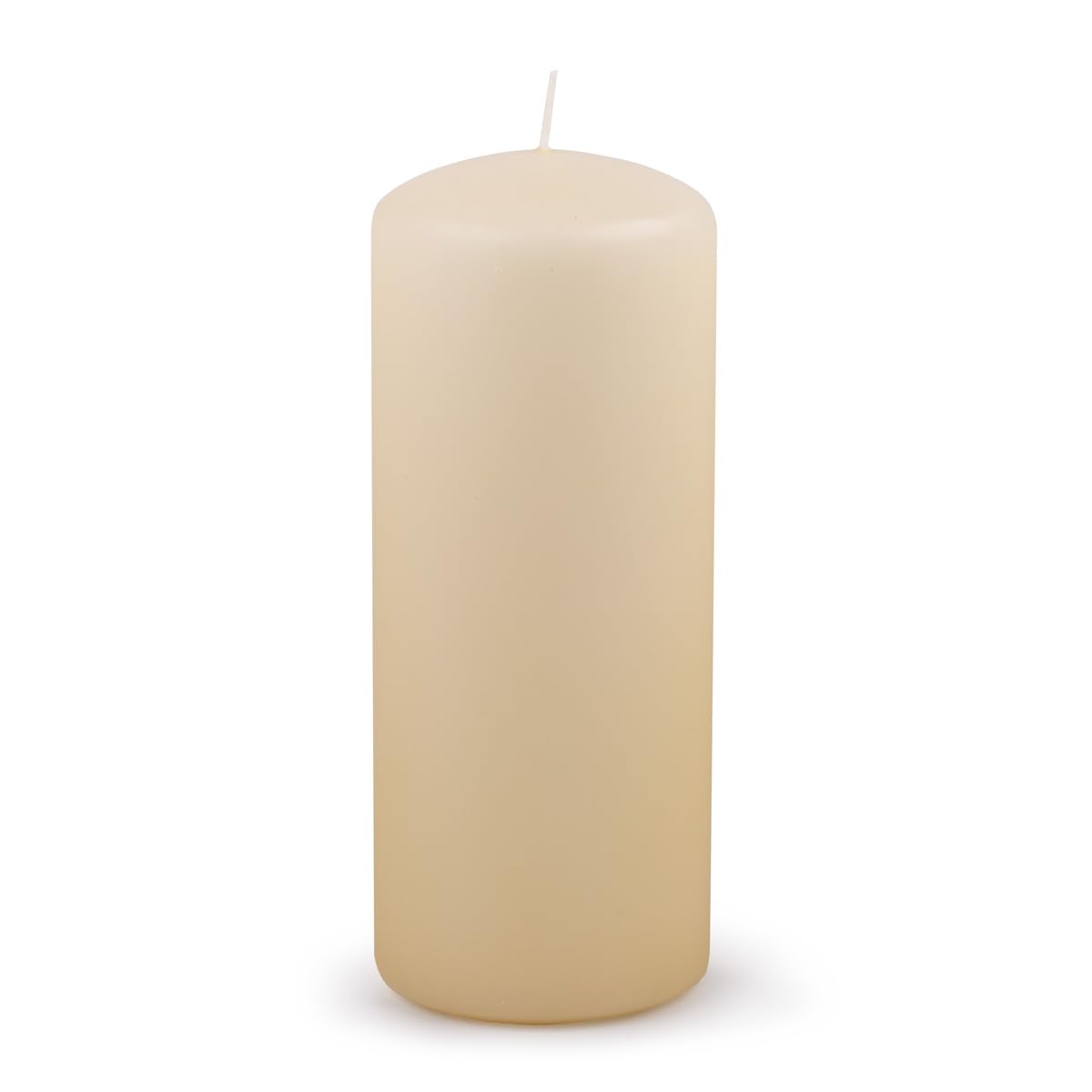 HOME Velas clásicas/crema, beige/1 pieza, 20 x 8 cm de diámetro, sin perfumar/para decoración, 100 horas de combustión, velas decorativas, velas de cera/velas de mesa, velas altar
