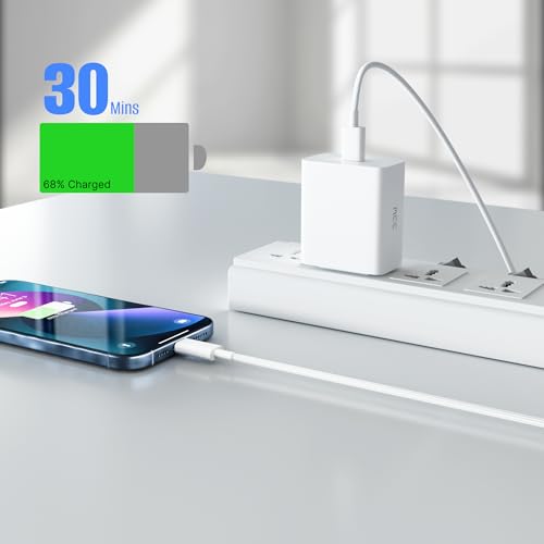 Image of AILKIN USB TO LIGHTNING CABLE, Certified (Mfi) Sync & Charge Cable Compatible for iPhone 14 /13 /12 /11 Pro Max /XS MAX /XR /XS /X /8 /iPad & iPod, All iPhones, fast Charging Cable, 1 Pic. WHITE