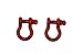 Fishbone Offroad Shackle Set (Pair) Red Coated