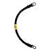 Exell Battery 1/0 Interconnecting Copper Cable, 12-inch Length with 3/8-inch Lugs, Black