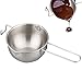 ZXCV5MIUOE Casserole Bain Marie en Acier Bol avec poignées Universel Melting Pot Poignée pour faire fondre le chocolat, beurre, fromage, caramel et les bonbons