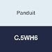 Panduit C.5WH6 Type C Duct Cover, PVC, 0.5" x 6