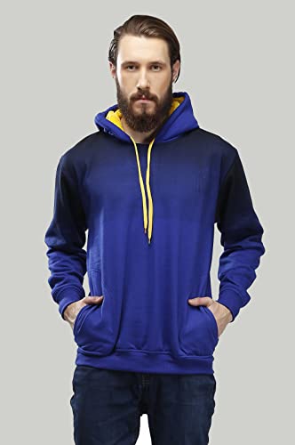 Image of AHHAAAA Men's Cotton Blend Full Sleeve Hooded Sweatshirt Hoodie 152A