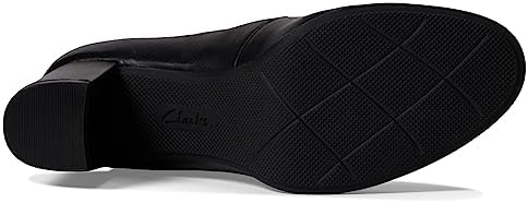 Clarks Women's Bayla Nora Pump, Black Leather, 9 Wide | Image 3