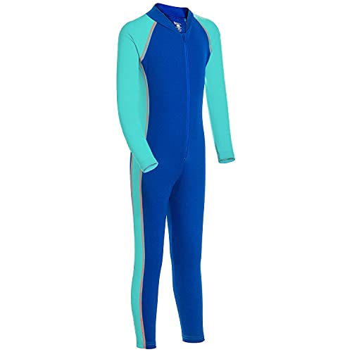 Nozone Stinger Children's Sun Protective Swimsuit in Blue Marine/Aquatic, 6