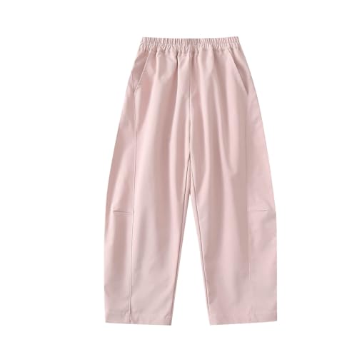 Boys Sweatpants Casual Elastic Waist Wide Leg Pants with Pockets Soft Stretch Fashion Lounge Fall Trousers 1-13 Years