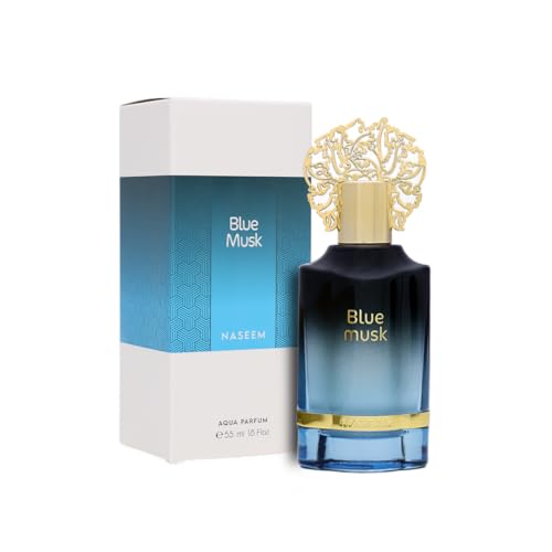 Image of NASEEM Blue Musk Aqua Parfum 55 ML | Luxury Perfume for Men | Natural, Alcohol Free, Long Lasting Fragrance