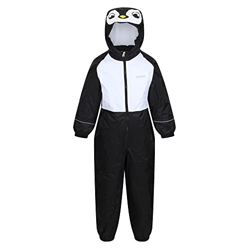 Regatta Childrens/Kids Mudplay III Penguin Waterproof Puddle Suit (18-24 Months) (Black)