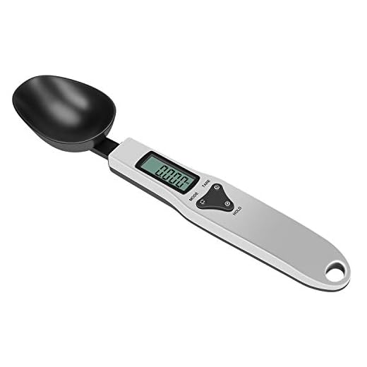Colheres de medida de cozinha colheres eletrônicas pesadas, escalas de alimentos peso digital gramas e gramas de gramatura de aço inoxidável, colheres de medição 500 g/0,1 g Escala de colher de cozimento com visor LCD