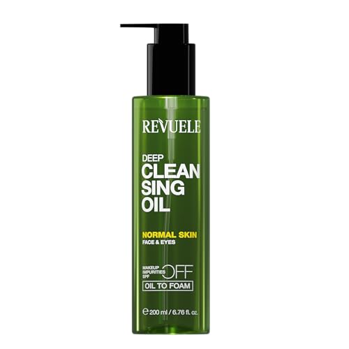 Revuele Aceite de limpieza profunda, cuidado clarificante con aceite de semilla de uva, aceite de oliva y niacinamida, 200 ml