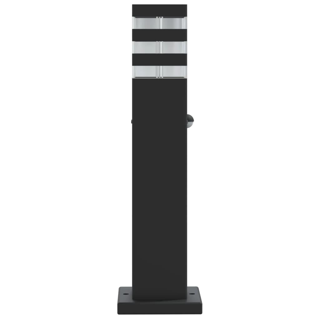 Luci per vialetti con sensore di movimento, 3 pezzi, nero, 50 cm, in alluminio pressofuso resistente alle intemperie, per giardino, terrazza, vialetto, con sensore e grado di protezione IP44