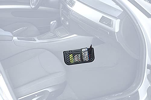 HR Universal Auto Ablagenetz 25cm - Netz Tasche zum Verstauen und Sortieren im Fahrerraum - Schwarzes Ablagefach aus robustem Kunststoff zum Aufbewahren