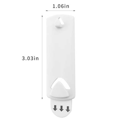Image of 10 Pcs Picture Frame Hangers, Damage Free Hanging, Sawtooth Picture Wall Hangers, No Nails, Plastic, White