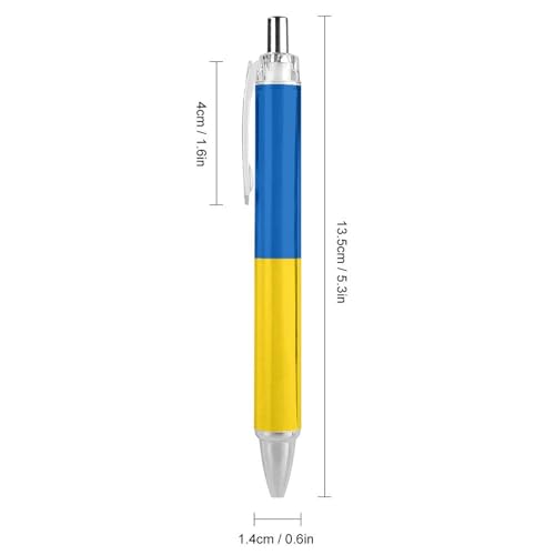 Stylo à bille Ukraine de qualité supérieure rétractable avec pointe 0,5 mm - 2