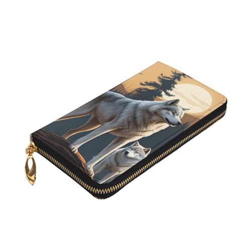 Leather Wallet - Stylish and Durable Wallet for Women with Multiple Compartments and Zipper Design Wolfs Picture3