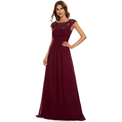 Ever-Pretty Vestido de Fiesta Borgoña Cover