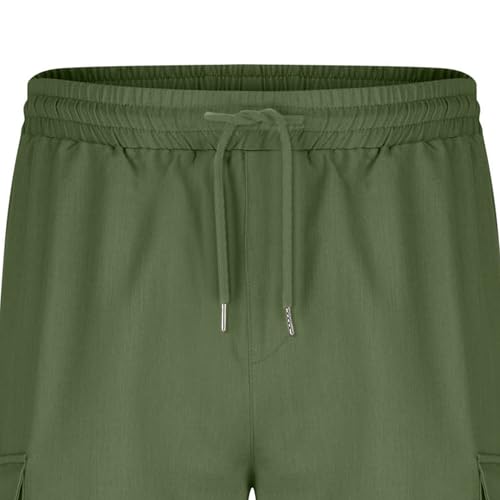 Short cargo de algodón para hombre con múltiples bolsillos miniatura 7